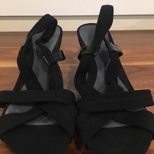 🖤Etienne Aigner Black Stretch Fabric Heel